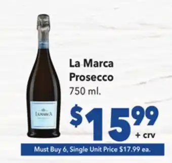 Vallarta Supermarkets La Marca Prosecco offer