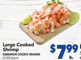 Vallarta Supermarkets Large Cooked Shrimp/CAMARON COCIDO GRANDE offer