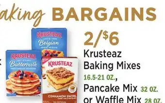 Heinen's Krusteaz Baking Mixes 16.5-21 OZ., Pancake Mix 32 OZ. or Waffle Mix 28 OZ offer