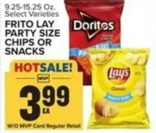 Food Lion Frito lay party size chips or snacks offer