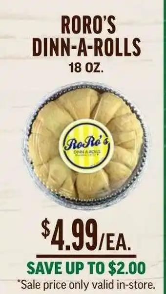 Central Market Roro's Dinn-a-rolls offer