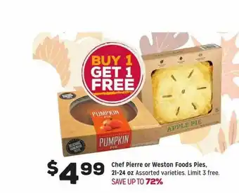 Grocery Outlet Chef Pierre Or Weston Foods Pies offer