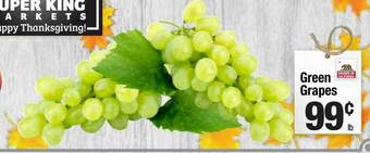 Super King Markets Green Grapes offer