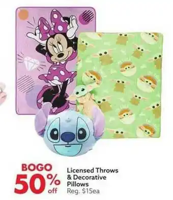 Big Lots Licensed Throws & Decorative Pillows offer