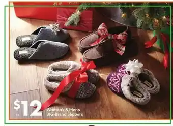 Big Lots Women's & Men's Big-brand Slippers offer