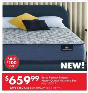 Big Lots Serta Perfect Sleeper Manor Queen Mattress Set offer