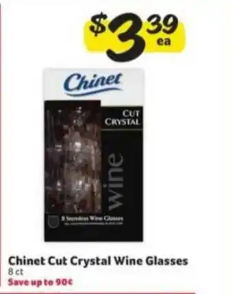 Winn Dixie Chinet Cut Crystal Wine Glasses offer