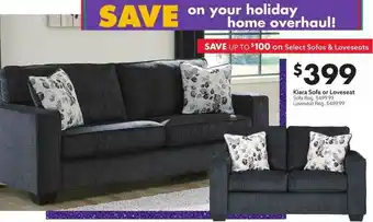 Big Lots Kiara Soft Or Loveseat offer