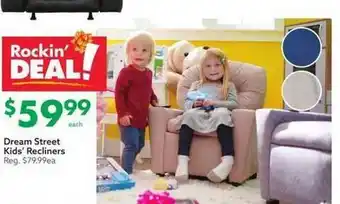 Big Lots Dream Street Kid's Recliners offer