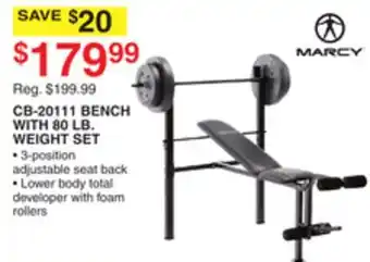 Dunham's Sports CB-20111 BENCH WITH 80 LB. WEIGHT SET offer