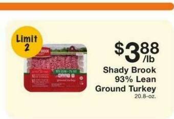 Fairway Store Market Shady Brook 93% Lean Ground Turkey offer