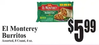 Baja Ranch El Monterey Burritos offer