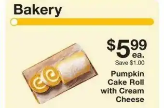 Fairway Store Market Pumpkin Cake Roll With Cream Cheese offer
