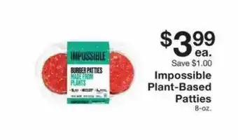 Fairway Store Market Impossible Plant-based Patties offer