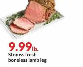 Hy-Vee Strauss Fresh Boneless Lamb Leg offer