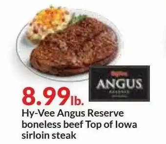 Hy-Vee Hy-vee Angus Reserve Boneless Beef Top Of Iowa Sirloin Steak offer
