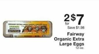 Fairway Store Market Fairway Organic Extra Large Eggs offer