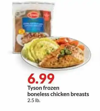 Hy-Vee Tyson Frozen Boneless Chicken Breasts offer