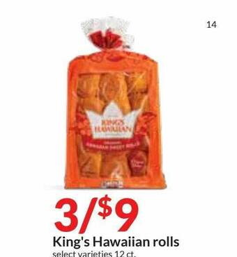 Hy-Vee King;s Hawaiian Rolls offer