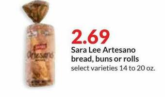 Hy-Vee Sara Lee Artesano Bread, Buns Or Rolls offer