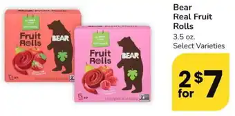 Albertsons Bear Real Fruit Rolls offer