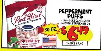 Ollie's Red Bird PEPPERMINT PUFFS offer