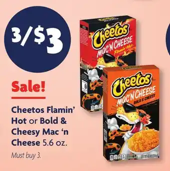 Family Dollar Cheetos Flamin' Hot or Bold & Cheesy Mac'n Cheese offer