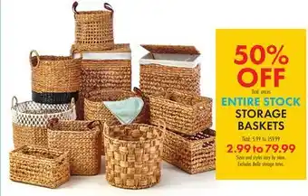 Boscov's STORAGE BASKETS offer