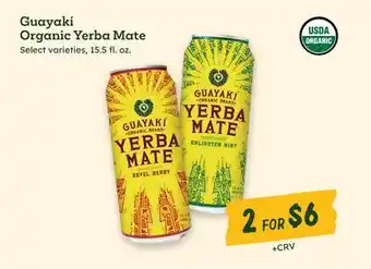 Sprouts Farmers Market Guayakí Organic Yerba Mate offer
