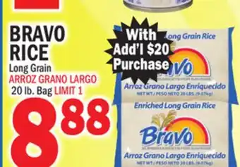 Bravo Supermarkets BRAVO RICE offer