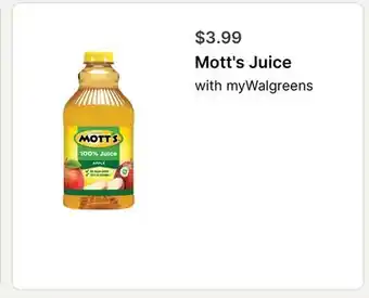 Walgreens Mott's Juice offer