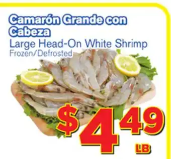 El Super Fresh Large Head-On White Shrimp offer