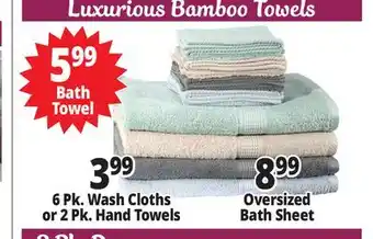 Ocean State Job Lot Luxurious Bamboo Towels offer