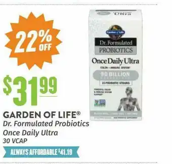 Natural Grocers Garden Of Life Dr. Formulated Probiotics Once Daily Ultra offer