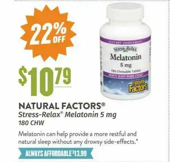 Natural Grocers Natural Factors Stress-relaxs Melatonin 5 Mg offer