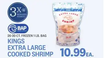 Kings Food Markets KINGS EXTRA LARGE COOKED SHRIMP offer