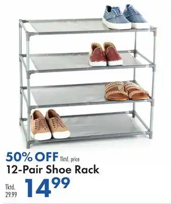 Boscov's 12-Pair Shoe Rack offer