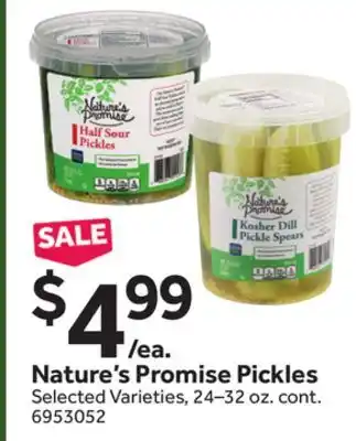 Stop&Shop Nature's Promise Pickles offer