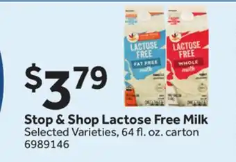 Stop&Shop Stop & Shop Lactose Free Milk offer