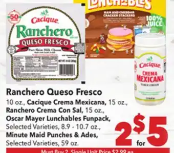 Vallarta Supermarkets Ranchero Queso Fresco offer