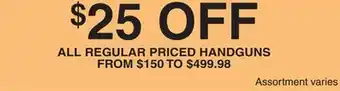 Dunham's Sports HANDGUNS offer