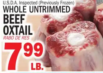 Bravo Supermarkets WHOLE UNTRIMMED BEEF OXTAIL offer