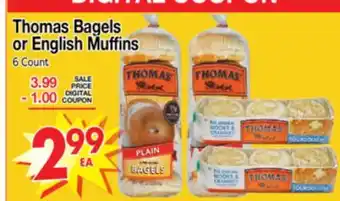 Superior Grocers Thomas Bagels or English Muffins offer