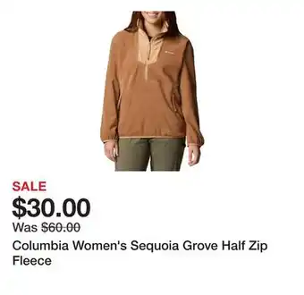 Dick's Sporting Goods Columbia Women's Sequoia Grove Half Zip Fleece offer