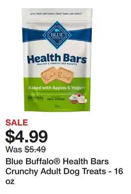 Petsmart Blue Buffalo Health Bars Crunchy Adult Dog Treats - 16 oz offer