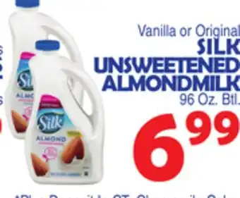 Bravo Supermarkets SILK UNSWEETENED ALMONDMILK offer