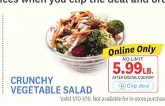 Kings Food Markets CRUNCHY VEGETABLE SALAD offer