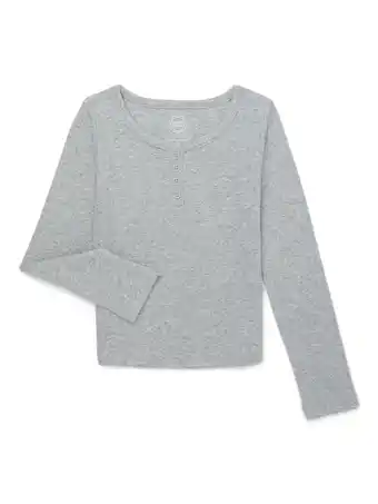 Walmart Wonder Nation Tween Girl's Long-Sleeve Henley Tee, Sizes 4-18 offer