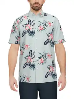 Walmart Cafe Luna Men's Floral Print Short Sleeve Shirt offer