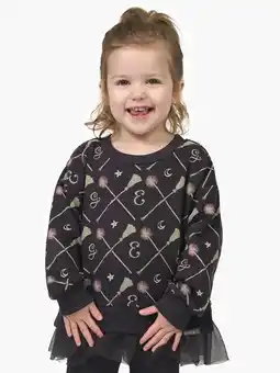 Walmart Modern Moments Toddler Girl Drop Shoulder Wicked Sweatshirt, Sizes 12 Months - 5T offer